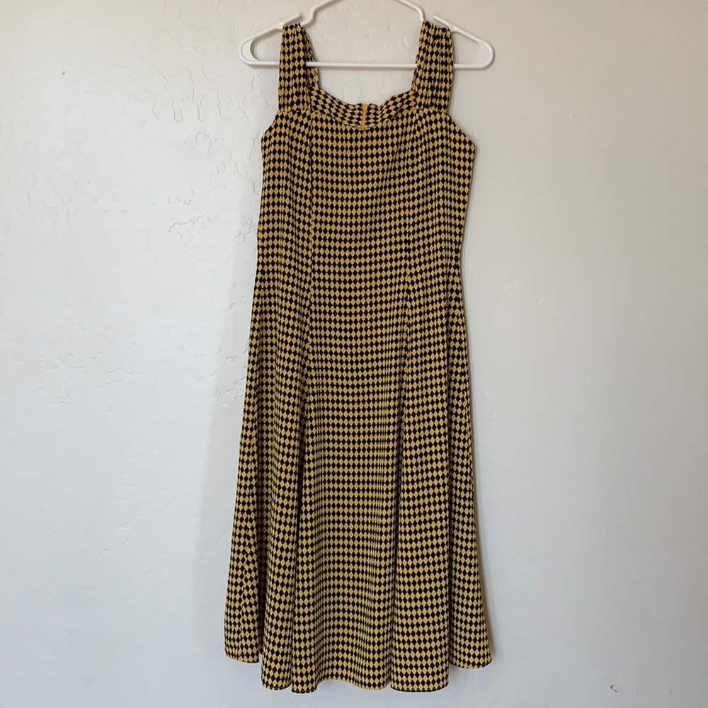 yellow and black dress